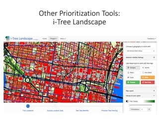 Other Prioritization Tools:
i-Tree Landscape
 