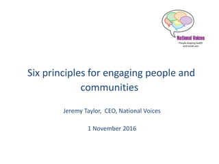 Six principles for engaging people and communities | PPTX