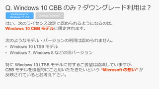 Windows 10 CBB モデル
“Microsoft の想い”
XenDesktop for
Windows 10 VDI
XenApp “express”
 