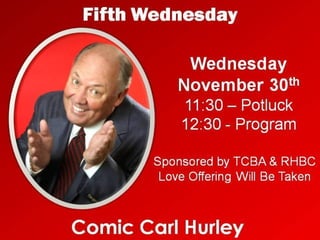 RHBC 11/6/16 Announcements