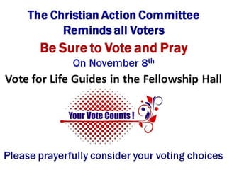 RHBC 11/6/16 Announcements