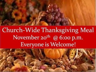 RHBC 11/6/16 Announcements