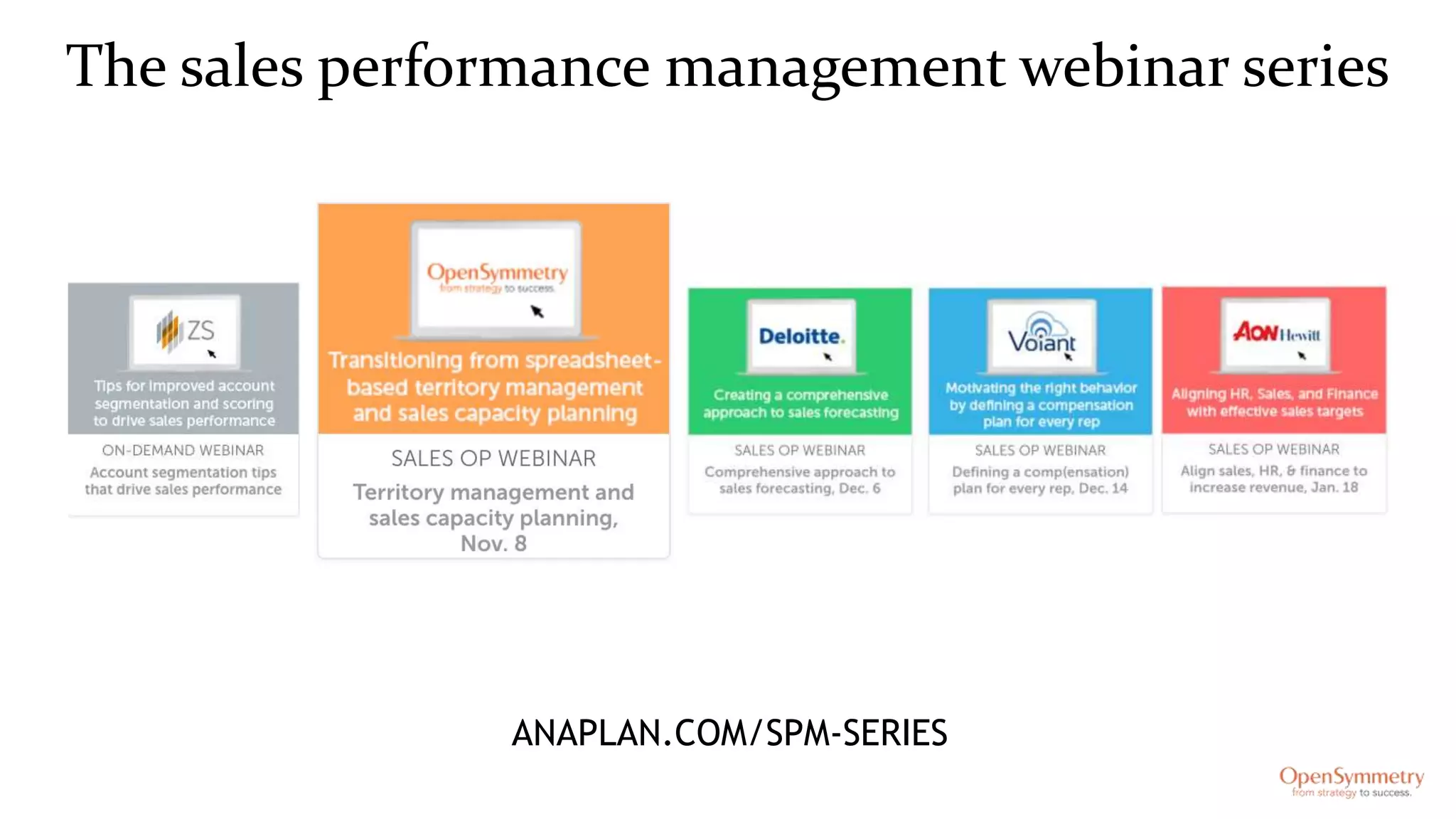 The sales performance management webinar series
ANAPLAN.COM/SPM-SERIES
 