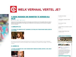 WELK VERHAAL VERTEL JE?
CREATIEF SCHRIJVEN VZW
 