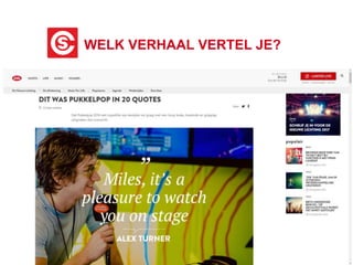 WELK VERHAAL VERTEL JE?
CREATIEF SCHRIJVEN VZW
 
