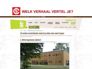 WELK VERHAAL VERTEL JE?
CREATIEF SCHRIJVEN VZW
 