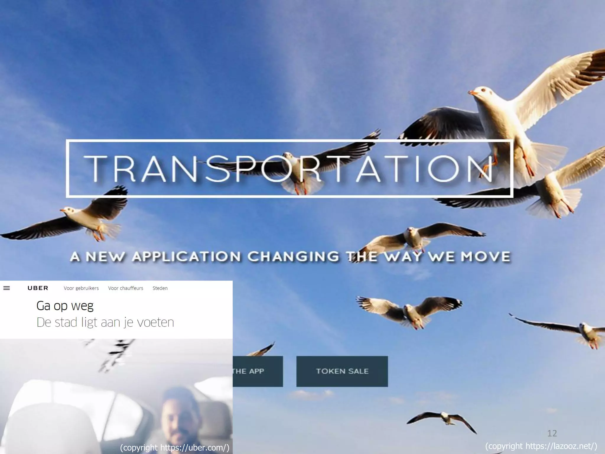 12
(copyright https://lazooz.net/)(copyright https://uber.com/)
 