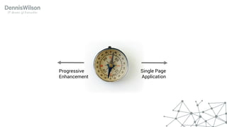 Single Page
Application
Progressive
Enhancement
 