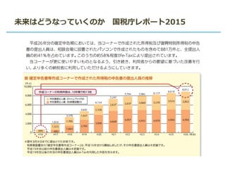 未来はどうなっていくのか 国税庁レポート2015
 