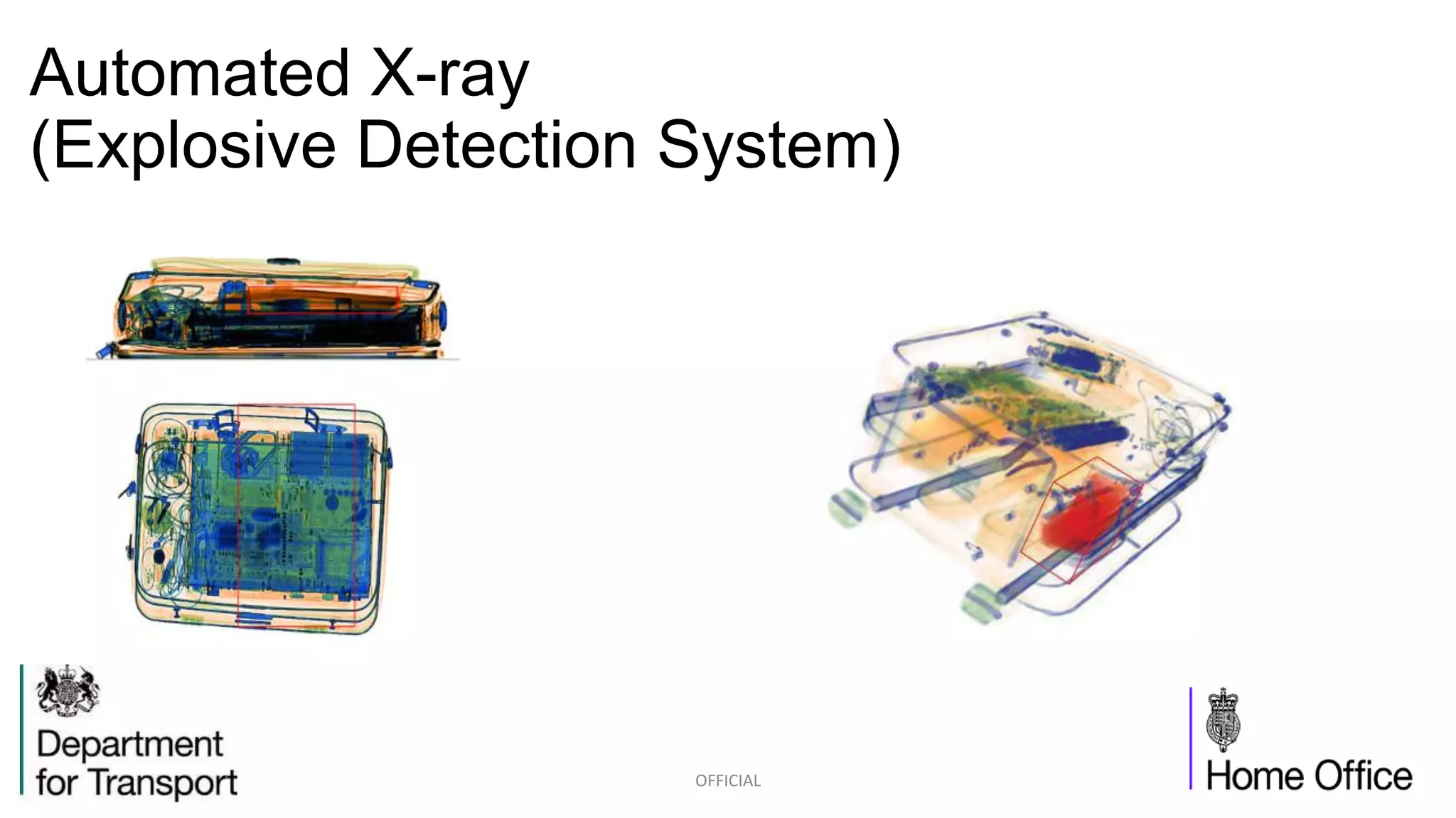 Automated X-ray
(Explosive Detection System)
OFFICIAL
 