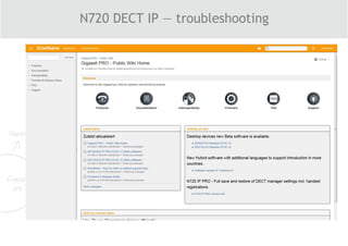 N720 DECT IP — troubleshooting
Gigaset pro Wiki pages
 