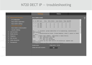 N720 DECT IP — troubleshooting
 