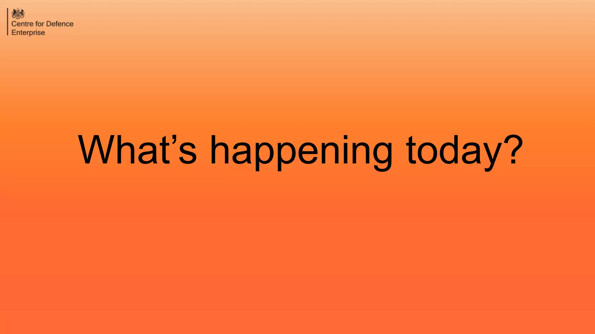 What’s happening today?
 