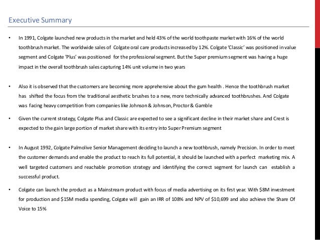 colgate precision case analysis This case is about colgate-palmolive canada: fighting for a share of the toothpaste market get your colgate-palmolive. colgate precision case analysis This case is about colgate-palmolive canada: fighting for a share of the toothpaste market get your colgate-palmolive.