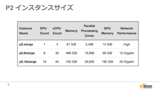 3
P2 インスタンスサイズ
 