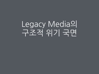 Legacy Media의
구조적 위기 국면
 
