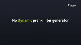 No Dynamic preﬁx ﬁlter generator
 