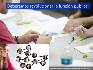 10 ‘Gobernar mejor: e-gobernar’ – IV Foro Sanidad CEG- Jordi Graells Costa. Madrid, 29.11.2016 - BY 3.0
Deberemos revolucionar la función pública
‘Gobernar mejor: e-gobernar’ – IV Foro Sanidad CEG- Jordi Graells Costa. Madrid, 29.11.2016 - BY 3.0
 