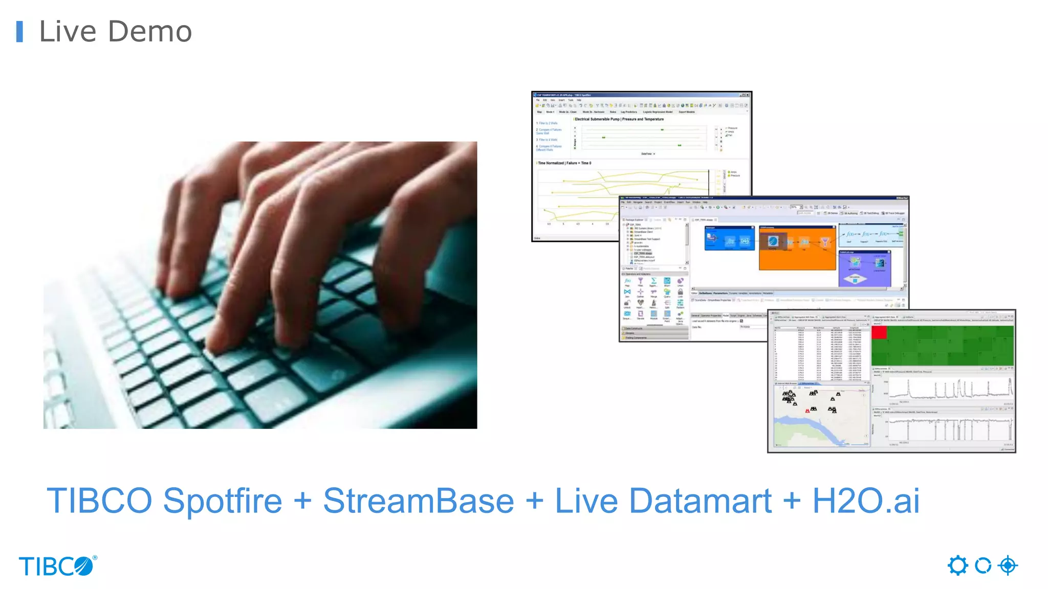 TIBCO Spotfire + StreamBase + Live Datamart + H2O.ai
Live DemoLive Demo
 