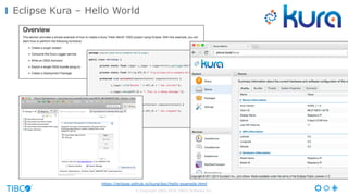 © Copyright 2000-2016 TIBCO Software Inc.
Eclipse Kura – Hello World
https://eclipse.github.io/kura/doc/hello-example.html
 