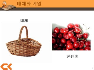 39
매체와 게임
껍데기에 집착하면
내용은 껍데기의 한계를
벗어나지 못합니다
 