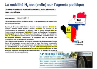 La mobilité H2 est (enfin) sur l’agenda politique
octobre 2015
 