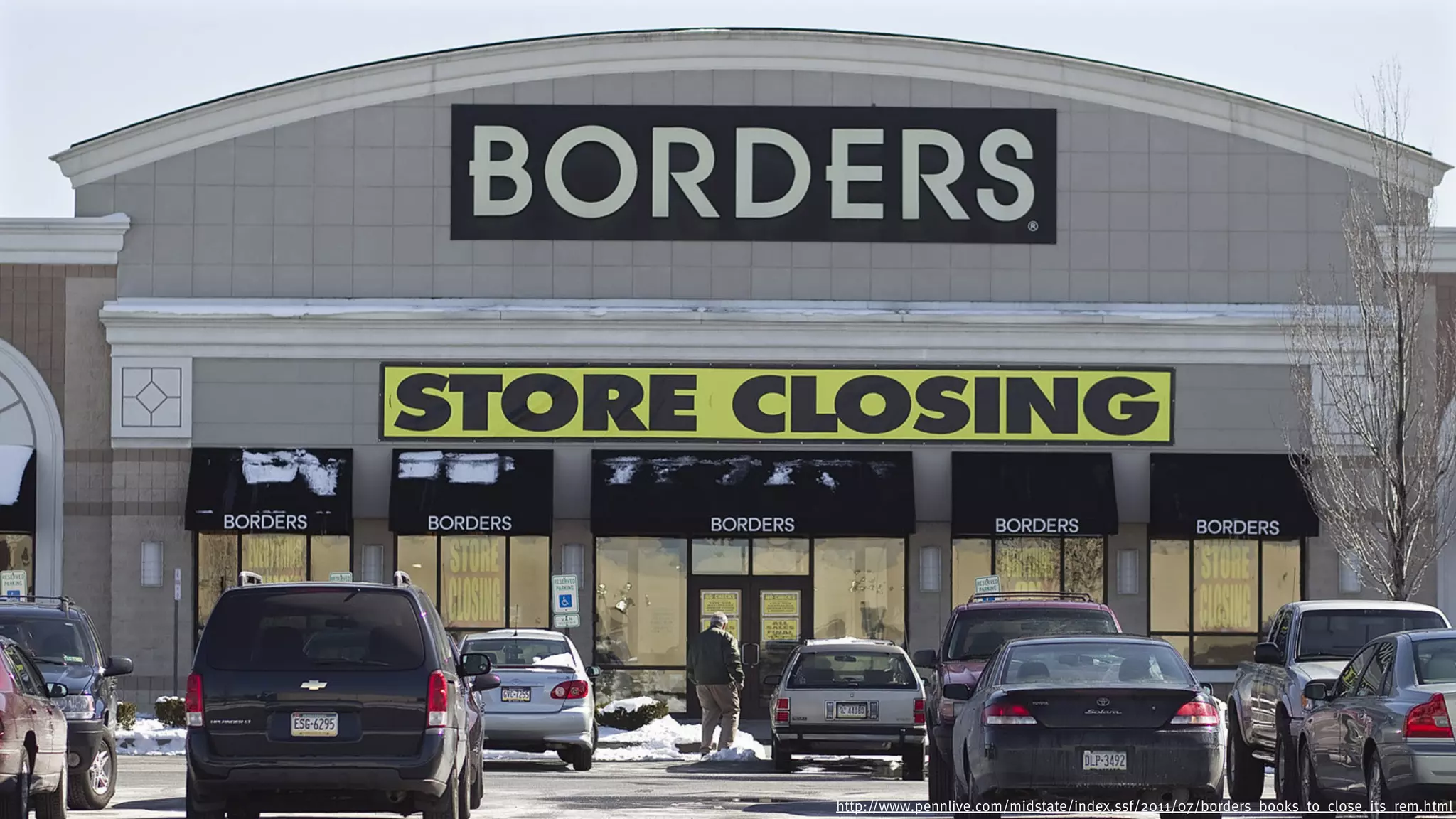 [Borders -> Amazon]
http://www.pennlive.com/midstate/index.ssf/2011/07/borders_books_to_close_its_rem.html
 