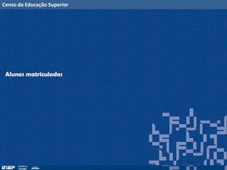 Censo da Educação Superior
Alunos matriculados
 