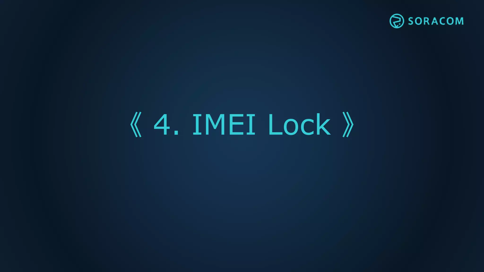 《 4. IMEI Lock 》
 