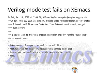 Verilog-mode test fails on XEmacsVerilog-mode test fails on XEmacsVerilog-mode test fails on XEmacsVerilog-mode test fails...