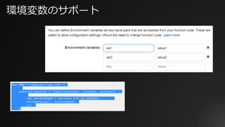 環境変数のサポート
 