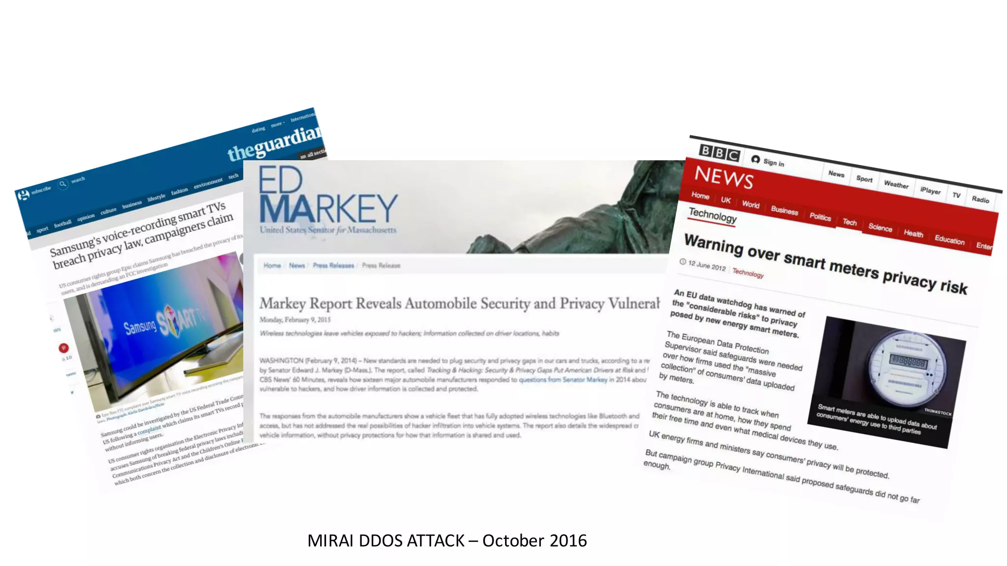 MIRAI	DDOS	ATTACK	– October	2016
 