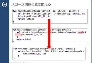 Copyright © 2014 Sansan, Inc. All rights reserved.
スコープ関数に置き換える
31
 