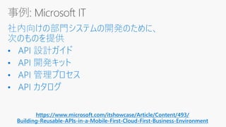 https://www.microsoft.com/itshowcase/Article/Content/493/
Building-Reusable-APIs-in-a-Mobile-First-Cloud-First-Business-Environment
 