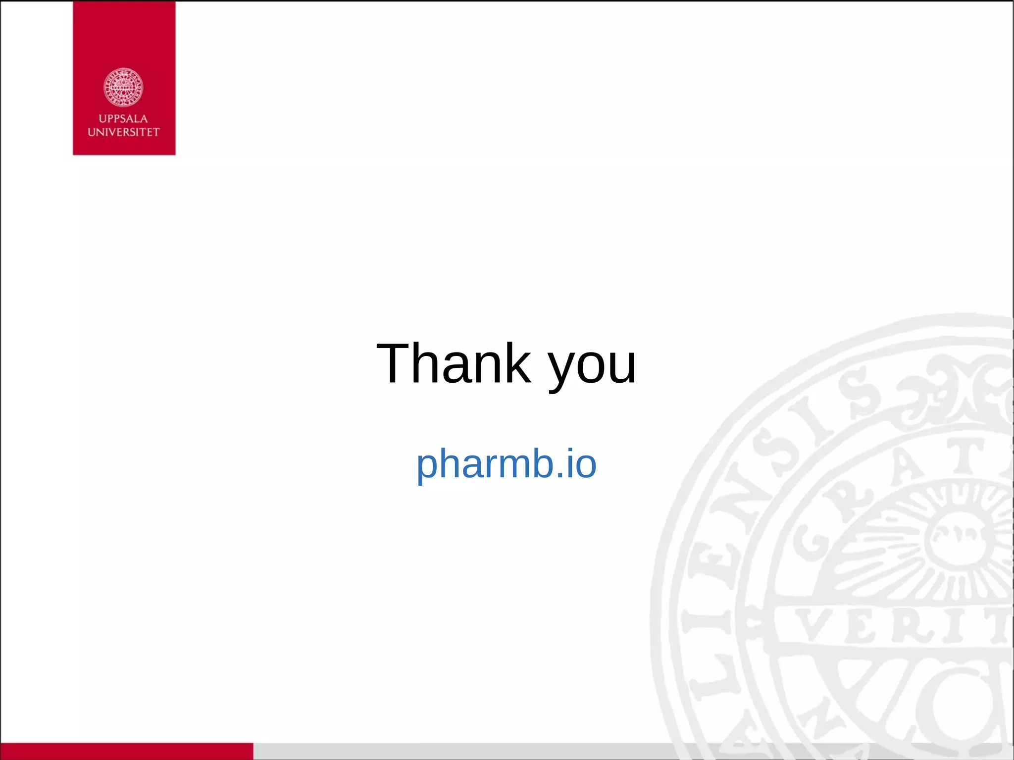 Thank you
pharmb.io
 