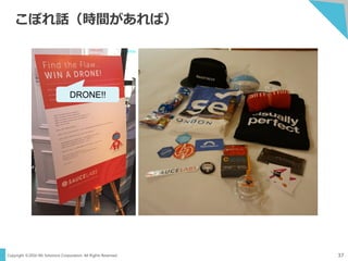 Copyright ©2016 NS Solutions Corporation. All Rights Reserved.
終わりに
37
 Selenium IDEの今後について考えたい！
 Selenium Confで発表したい！
 次回はテキサス州オースティンで開催（2017/4/3~5）
 セッション：募集中（~2017/1/17）
 LT：現地で募集。誰でも参加可能。
 プレゼンスを上げていけばいずれはSeleniumConf@Tokyoも…！
 意見交換しましょう！
 