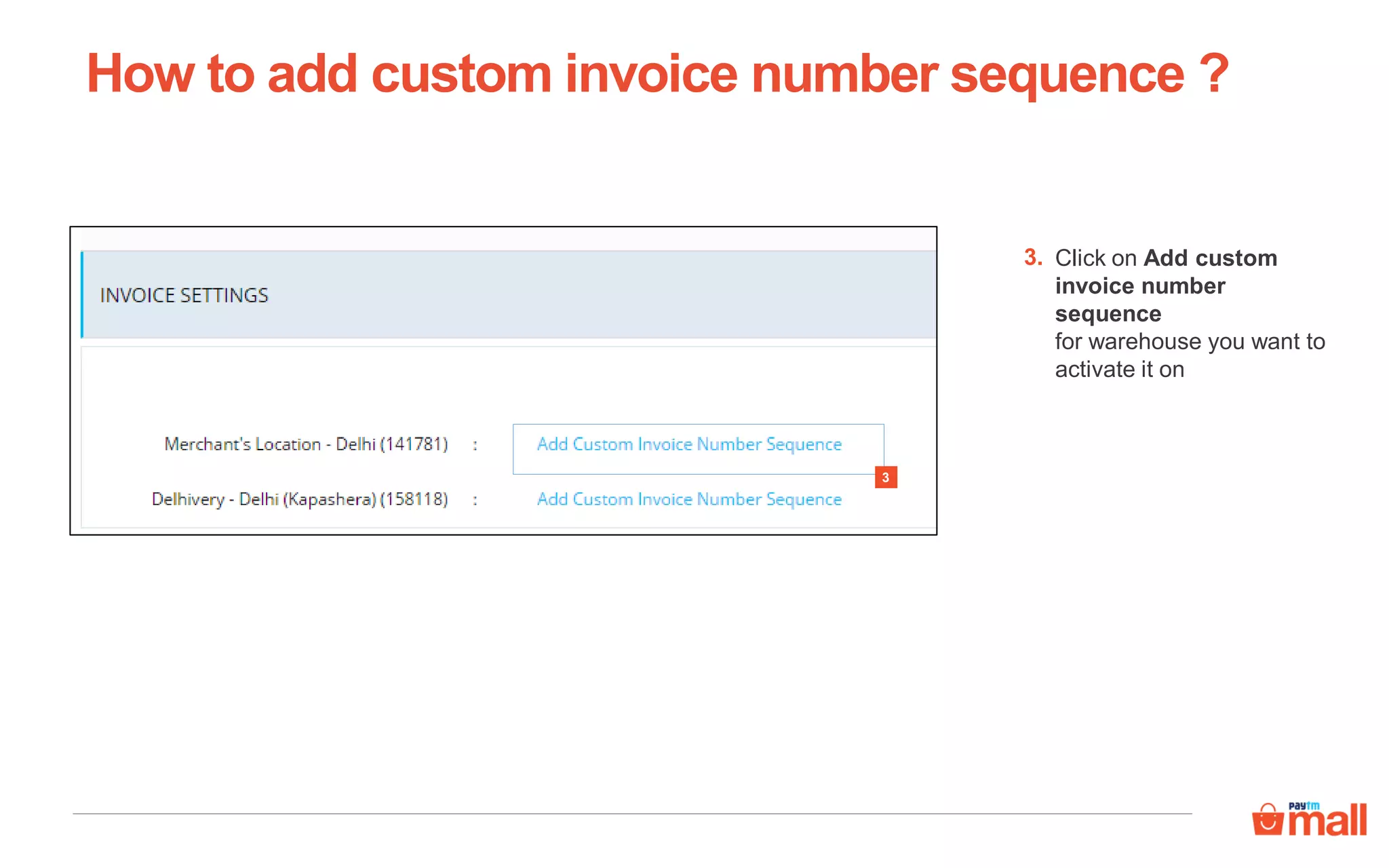 Customize the invoice number sequence | PDF
