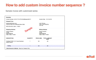 Customize the invoice number sequence | PDF