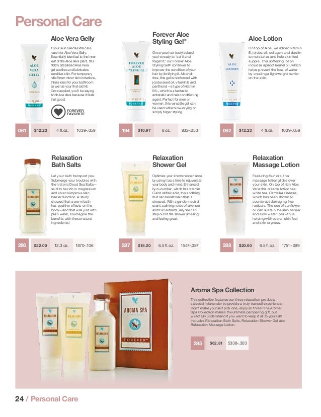 Aloe Vera Product Catalog 2017 From Forever Living Products