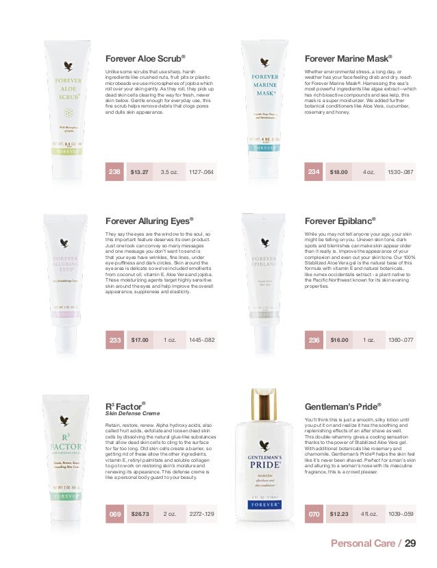 Aloe Vera Product Catalog 2017 From Forever Living Products