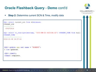 Ensuring Data Protection Using Oracle Flashback Features - Presentation ...
