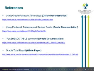 Ensuring Data Protection Using Oracle Flashback Features - Presentation ...