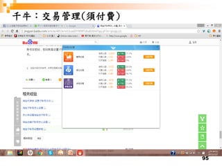 95
千牛：交易管理(須付費)
 