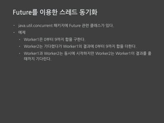 Future를 이용한 스레드 동기화 - Worker1
 