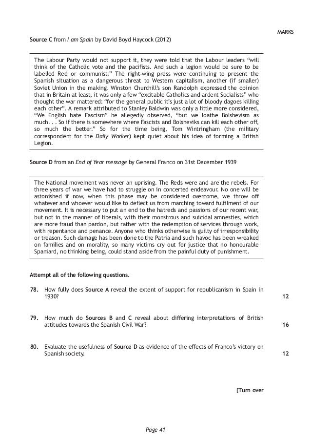 Igcse history paper 2 model answers image