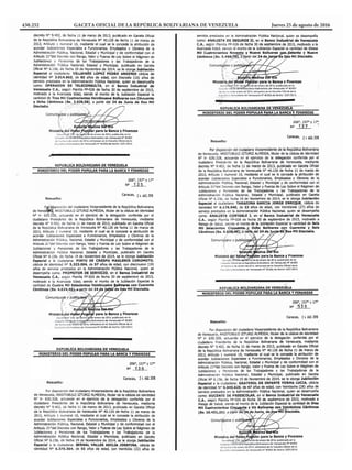 430.252 GACETA OFICIAL DE LA REPÚBLICA BOLIVARIANA DE VENEZUELA		 Jueves 25 de agosto de 2016
 