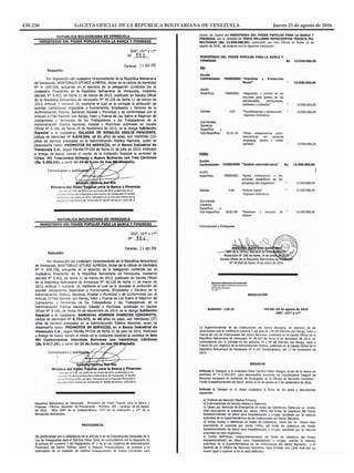 430.256 GACETA OFICIAL DE LA REPÚBLICA BOLIVARIANA DE VENEZUELA		 Jueves 25 de agosto de 2016
 