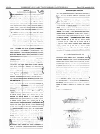 430.260 GACETA OFICIAL DE LA REPÚBLICA BOLIVARIANA DE VENEZUELA		 Jueves 25 de agosto de 2016
 