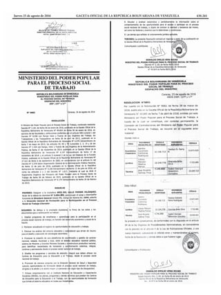 Jueves 25 de agosto de 2016	 GACETA OFICIAL DE LA REPÚBLICA BOLIVARIANA DE VENEZUELA	 430.261
 