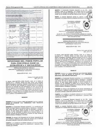 Martes 30 de agosto de 2016	 GACETA OFICIAL DE LA REPÚBLICA BOLIVARIANA DE VENEZUELA	 430.359
 